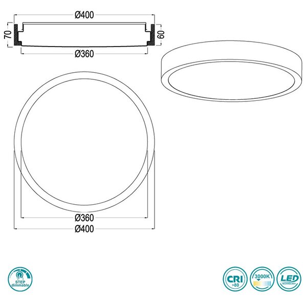 Φωτιστικό Οροφής Trio Lighting Iseo 647410130 Φυσικό Ξύλο