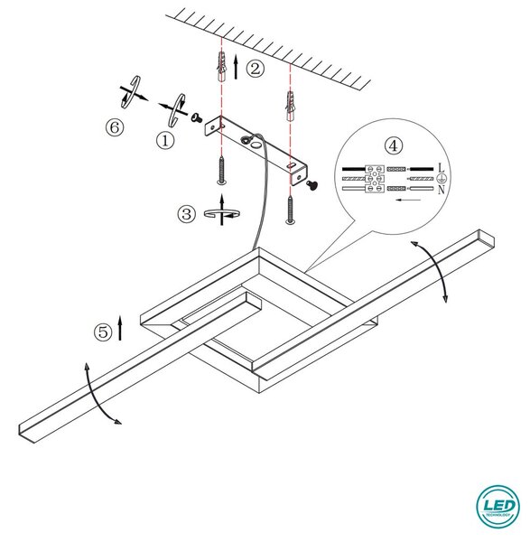 Φωτιστικό Οροφής RL Lighting Viale R67303107 Νίκελ Ματ