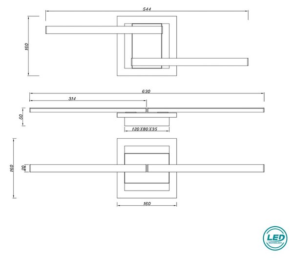 Φωτιστικό Οροφής RL Lighting Viale R67303107 Νίκελ Ματ