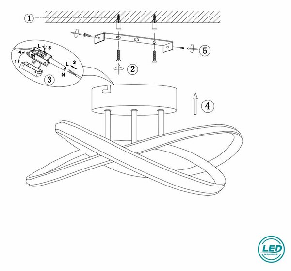 Φωτιστικό Οροφής RL Lighting Meo R62101132 Μαύρο Ματ