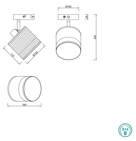 Σποτ RL Lighting Bolzano R81661732 Μαύρο