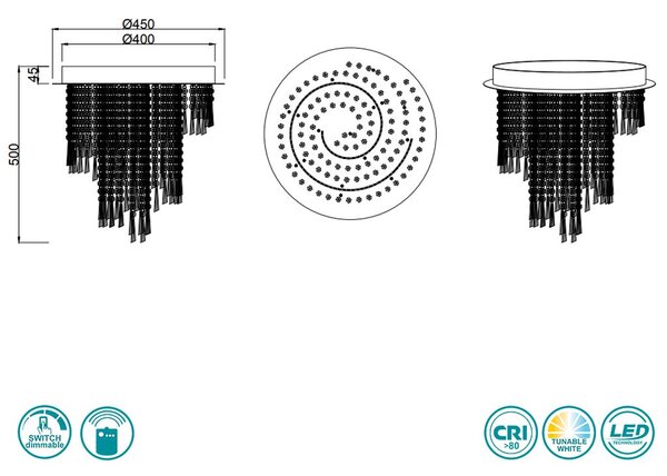 Φωτιστικό Οροφής RL Lighting Pomp R67349106 D45 Χρώμιο