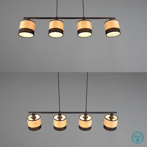 Φωτιστικό Κρεμαστό Ράγα RL Lighting Bolzano R31664032 Μαύρο