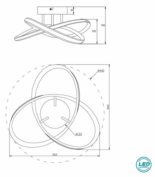 Φωτιστικό Οροφής RL Lighting Meo R62101132 Μαύρο Ματ