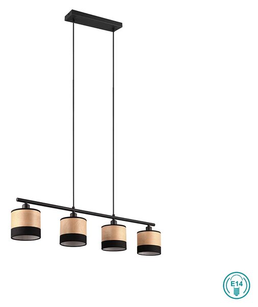 Φωτιστικό Κρεμαστό Ράγα RL Lighting Bolzano R31664032 Μαύρο