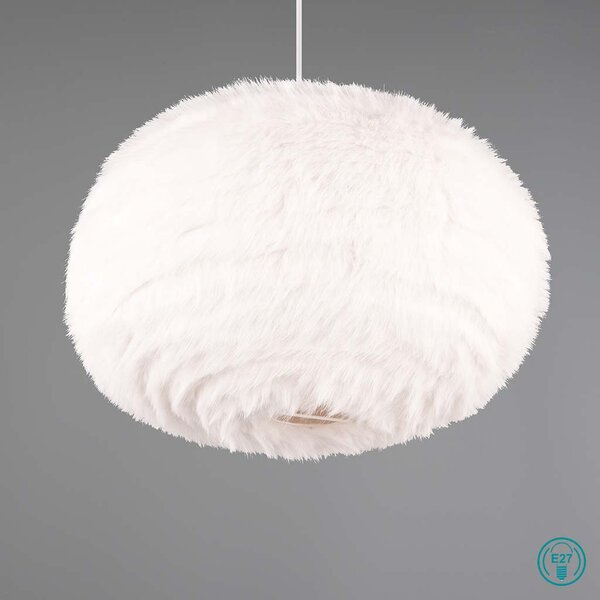 Φωτιστικό Κρεμαστό RL Lighting Furry R31581901 D50 Λευκό Βελούδο