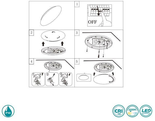 Φωτιστικό Οροφής RL Lighting Terra R67471100 Θαλασσί