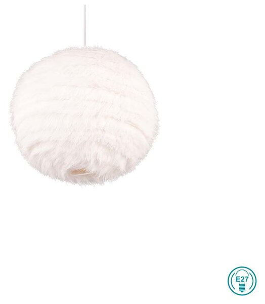 Φωτιστικό Κρεμαστό RL Lighting Furry R31581001 D35 Λευκό Βελούδο