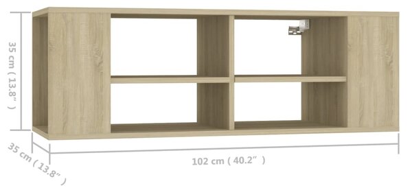 VidaXL Έπιπλο Τηλεόρασης Κρεμαστό Sonoma Δρυς 102x35x35 εκ Επεξ. Ξύλο