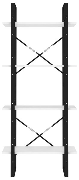 VidaXL Βιβλιοθήκη με 4 Ράφια Λευκή 60 x 30 x 140 εκ. από Μοριοσανίδα
