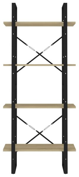 VidaXL Βιβλιοθήκη με 4 Ράφια Sonoma Δρυς 60x30x140 εκ. από Μοριοσανίδα