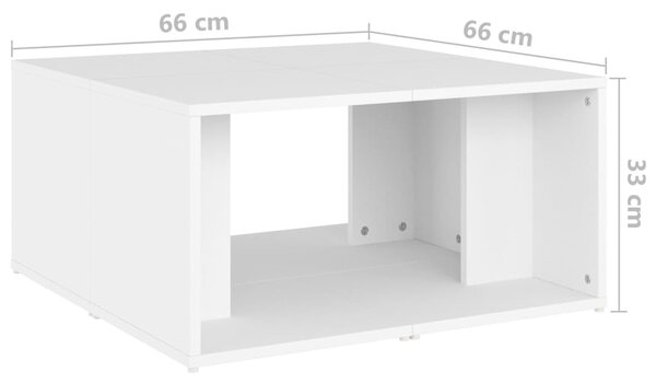 VidaXL Τραπεζάκια Σαλονιού 4 τεμ. Λευκά 33 x 33 x 33 εκ. Επεξ. Ξύλο