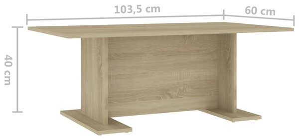 VidaXL Τραπεζάκι Σαλονιού Sonoma Δρυς 103,5 x 60 x 40 εκ. Μοριοσανίδα