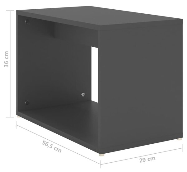 VidaXL Τραπεζάκια Σαλονιού Ζιγκόν 3 τεμ. Γκρι 60x60x38 εκ Επεξ. Ξύλο