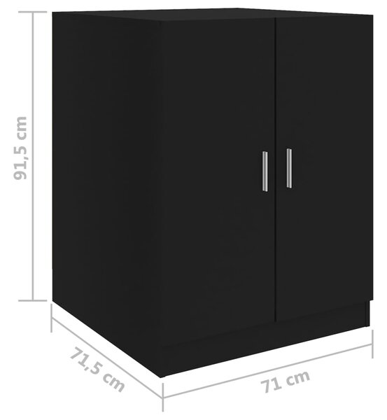 VidaXL Ντουλάπι Πλυντηρίου Μαύρο 71 x 71,5 x 91,5 εκ