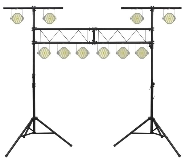 VidaXL Βάση Φωτισμού Μαύρη 338 x 115 x (180-300) εκ. Ατσάλινη