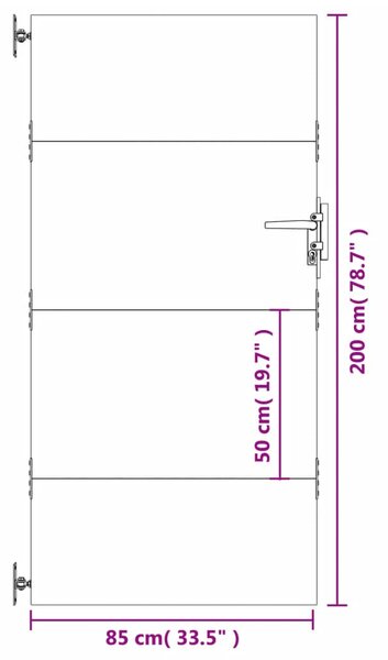 VidaXL Πύλη Κήπου 85 x 200 εκ. από Ατσάλι Corten