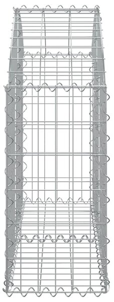 VidaXL Συρματοκιβώτιο Τοξωτό 100x30x60/80εκ. από Γαλβανισμένο Χάλυβα