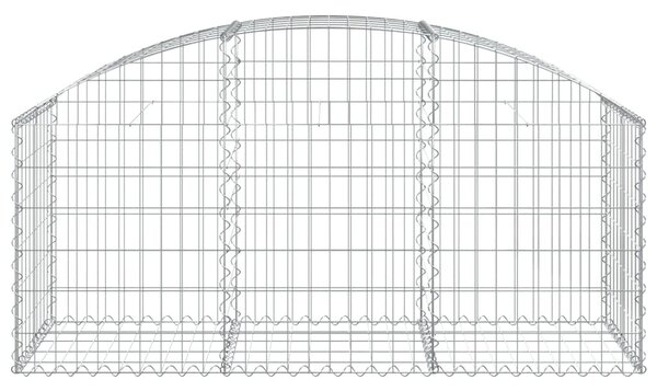 VidaXL Συρματοκιβώτιο Τοξωτό 150x50x60/80εκ. από Γαλβανισμένο Χάλυβα