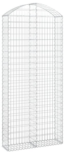 VidaXL Συρματοκιβώτιο Τοξωτό 100x30x220/240εκ. από Γαλβανισμένο Χάλυβα