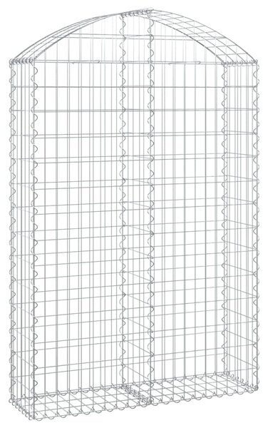 VidaXL Συρματοκιβώτιο Τοξωτό 100x30x140/160εκ. από Γαλβανισμένο Χάλυβα