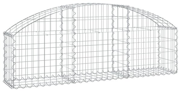 VidaXL Συρματοκιβώτιο Τοξωτό 150x30x40/60εκ. από Γαλβανισμένο Χάλυβα