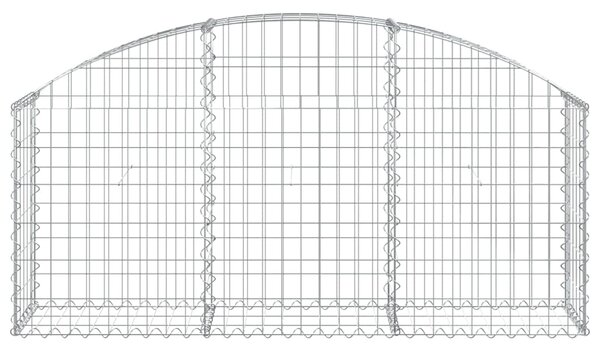 VidaXL Συρματοκιβώτιο Τοξωτό 150x30x60/80εκ. από Γαλβανισμένο Χάλυβα