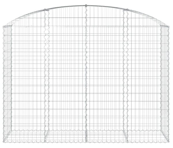 VidaXL Συρματοκιβώτιο Τοξωτό 200x50x140/160εκ. από Γαλβανισμένο Χάλυβα