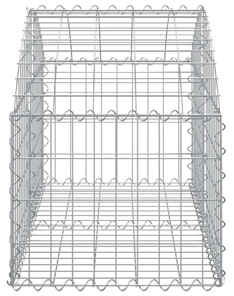 VidaXL Συρματοκιβώτιο Τοξωτό 100x50x40/60 εκ. από Γαλβανισμένο Χάλυβα