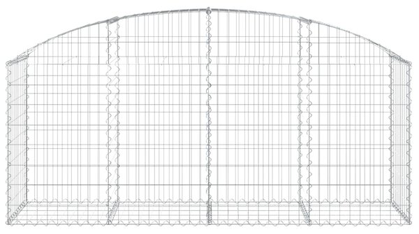 VidaXL Συρματοκιβώτιο Τοξωτό 200x50x80/100εκ. από Γαλβανισμένο Χάλυβα