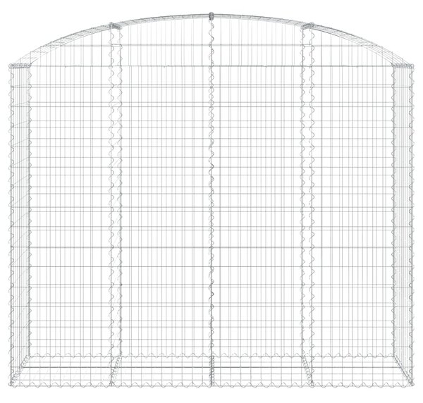 VidaXL Συρματοκιβώτιο Τοξωτό 200x50x160/180εκ. από Γαλβανισμένο Χάλυβα