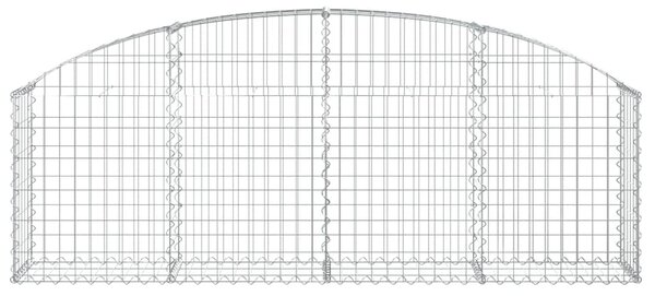 VidaXL Συρματοκιβώτιο Τοξωτό 200x30x60/80εκ. από Γαλβανισμένο Χάλυβα