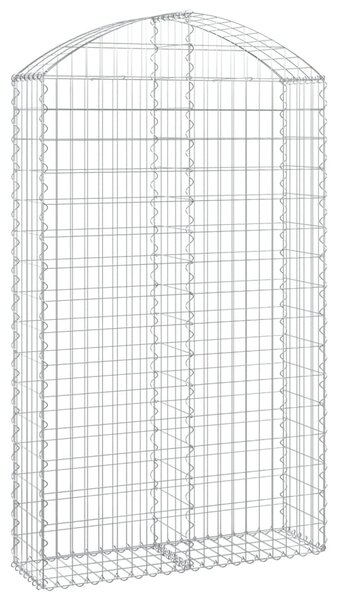 VidaXL Συρματοκιβώτιο Τοξωτό 100x30x160/180εκ. από Γαλβανισμένο Χάλυβα