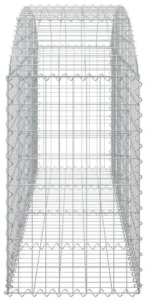 VidaXL Συρματοκιβώτιο Τοξωτό 200x50x80/100εκ. από Γαλβανισμένο Χάλυβα