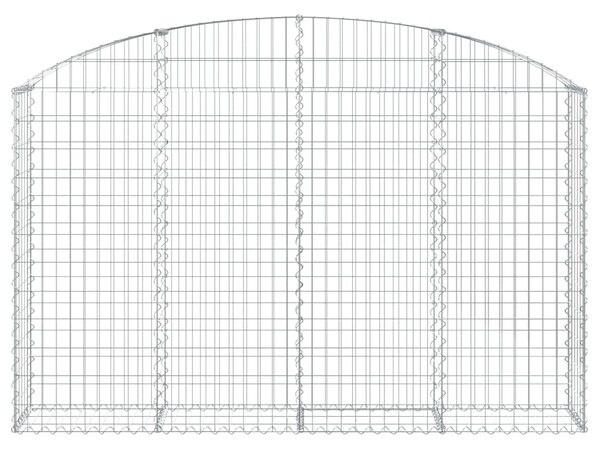 VidaXL Συρματοκιβώτιο Τοξωτό 200x30x120/140εκ. από Γαλβανισμένο Χάλυβα