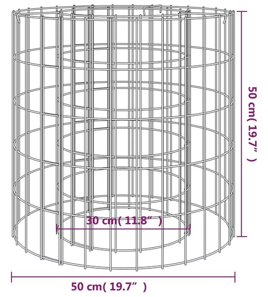 VidaXL Συρματοκιβώτιο Για Τζάκι Ø 50 εκ. από Γαλβανισμένο Σίδερο