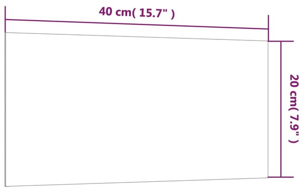 VidaXL Πίνακας Επιτοίχιος Μαγνητικός Μαύρος 40 x 20 εκ. Ψημένο Γυαλί