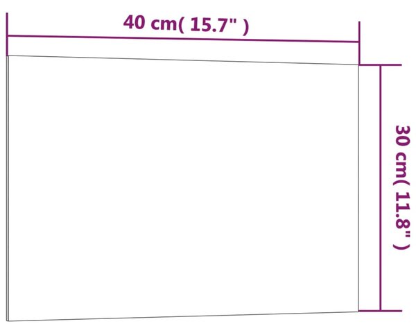 VidaXL Πίνακας Επιτοίχιος Μαγνητικός Λευκός 40 x 30 εκ. Ψημένο Γυαλί