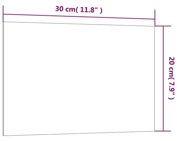 VidaXL Πίνακας Επιτοίχιος Μαγνητικός Λευκός 30 x 20 εκ. Ψημένο Γυαλί