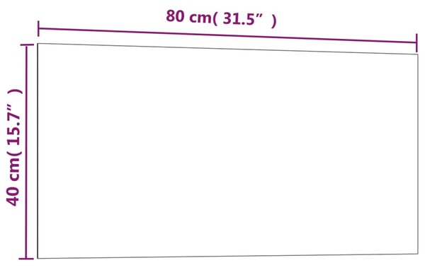 VidaXL Πίνακας Επιτοίχιος Μαγνητικός Μαύρος 80 x 40 εκ. Ψημένο Γυαλί