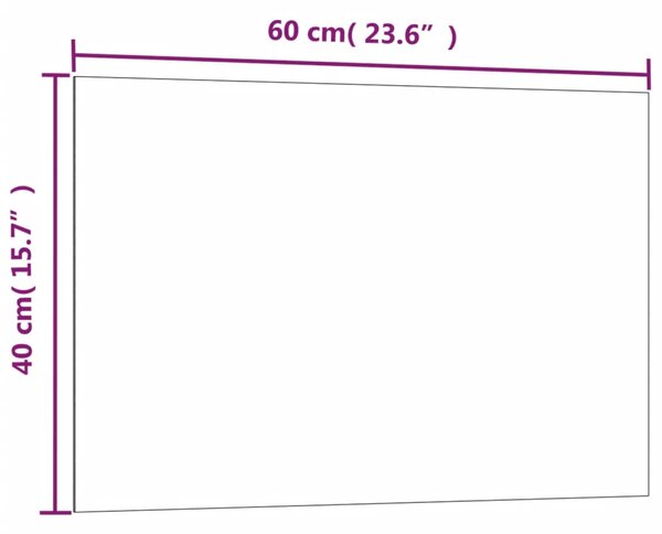 VidaXL Πίνακας Επιτοίχιος Μαγνητικός Λευκός 60 x 40 εκ. Ψημένο Γυαλί