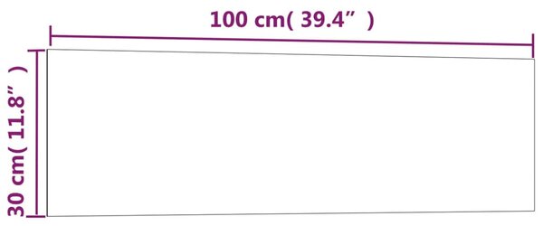 VidaXL Πίνακας Επιτοίχιος Μαγνητικός Λευκός 100 x 30 εκ. Ψημένο Γυαλί