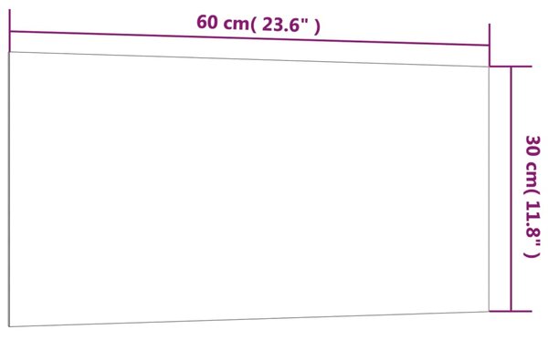 VidaXL Πίνακας Επιτοίχιος Μαγνητικός Μαύρος 60 x 30 εκ. Ψημένο Γυαλί