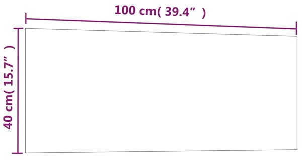 VidaXL Πίνακας Επιτοίχιος Μαγνητικός Μαύρος 100 x 40 εκ. Ψημένο Γυαλί