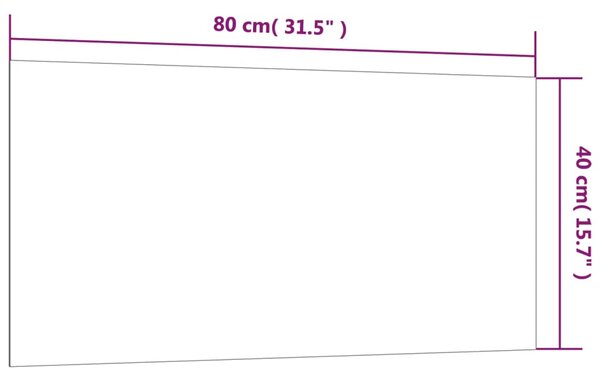 VidaXL Πίνακας Επιτοίχιος Μαγνητικός Λευκός 80 x 40 εκ. Ψημένο Γυαλί