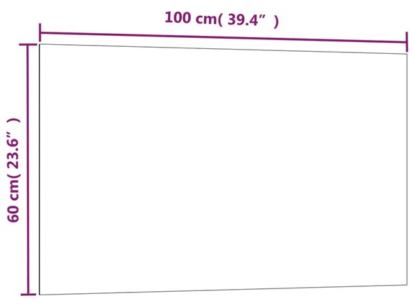 VidaXL Πίνακας Επιτοίχιος Μαγνητικός Μαύρος 100x60εκ. από Ψημένο Γυαλί