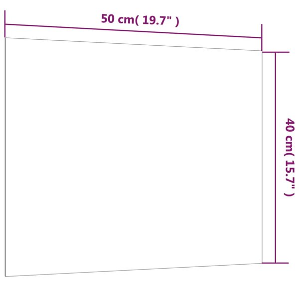 VidaXL Πίνακας Επιτοίχιος Μαγνητικός Λευκός 50 x 40 εκ. Ψημένο Γυαλί