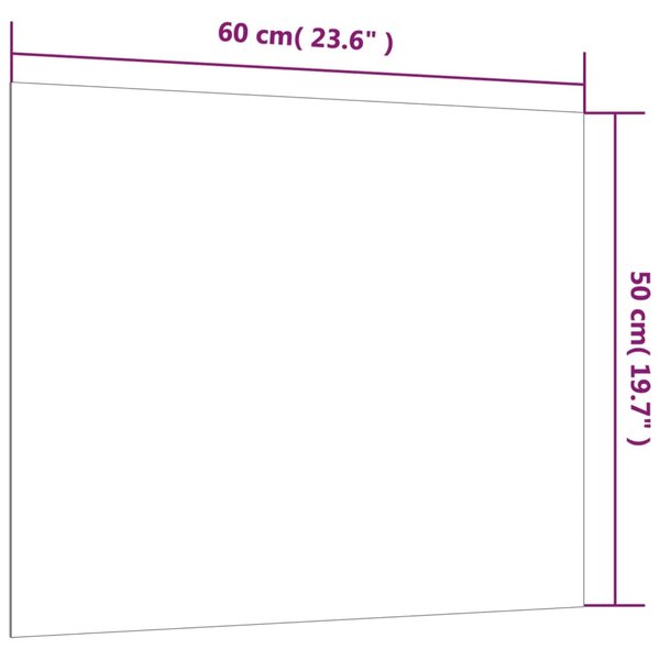 VidaXL Πίνακας Επιτοίχιος Μαγνητικός Λευκός 60 x 50 εκ. Ψημένο Γυαλί