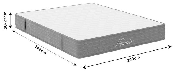 Στρώμα Nemesis με ελατήρια pocket και στις δύο πλευρές 20 - 22cm 140x200cm