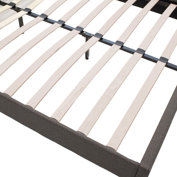 Κρεβάτι διπλό 150x200 cm Nevil 3134 Σκούρο Γκρι